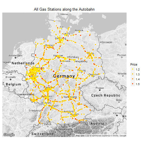Maps are great – German Gas Prices illustrated